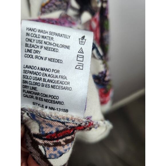 Patrons of Peace crinkle floral kimono sz s boho, hippie, peasant, Festival - Picture 7 of 8